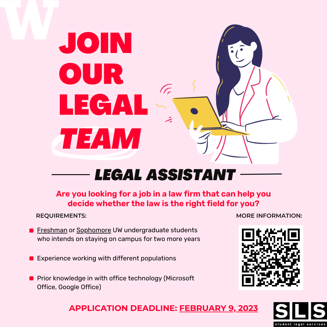 Undergraduate Job Opportunity for Pre-Law Students! | Department 