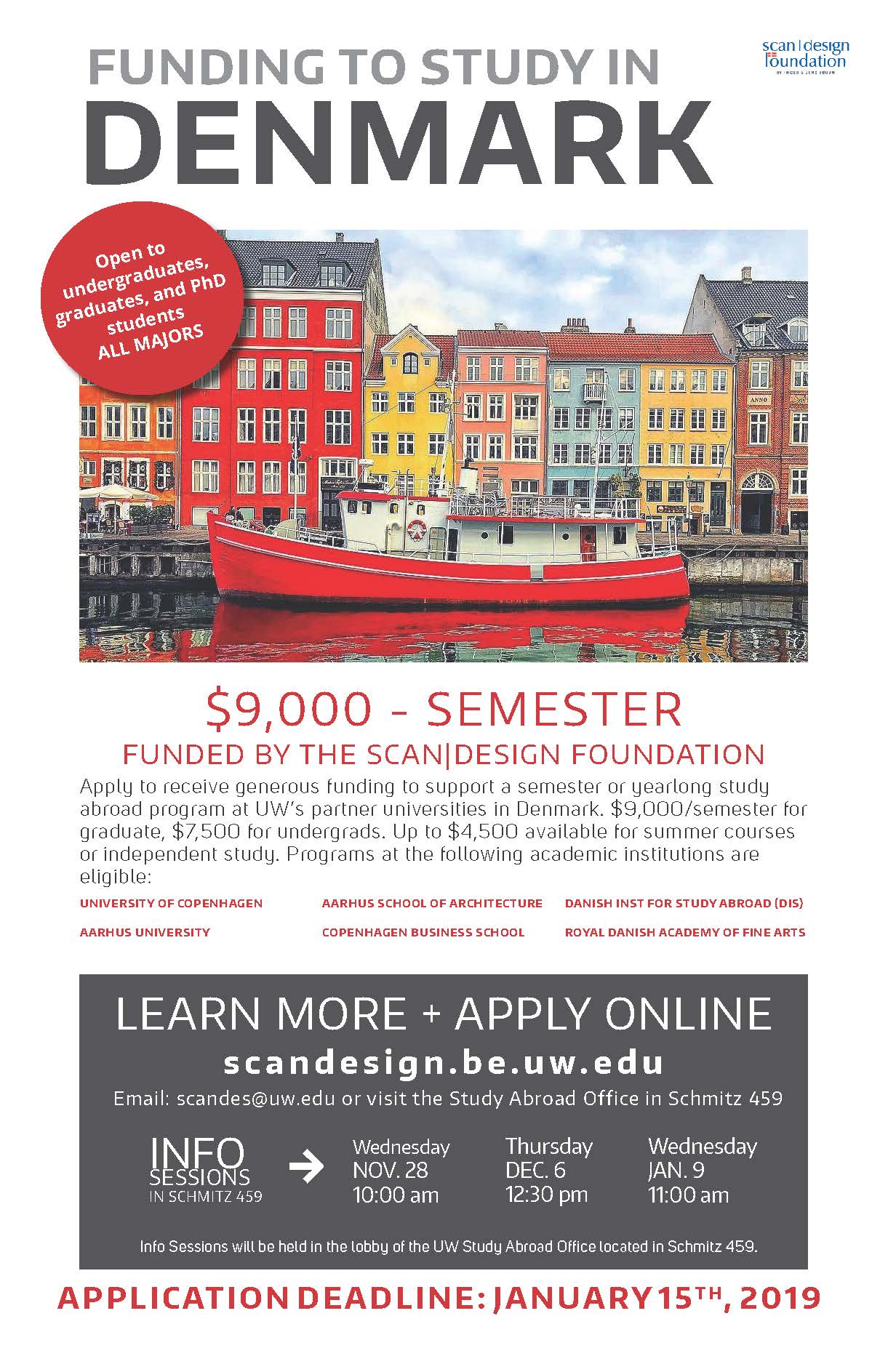 Scholarship Opportunity for Undergrads, Grads, and PhD students to study in  Denmark, Department of Political Science