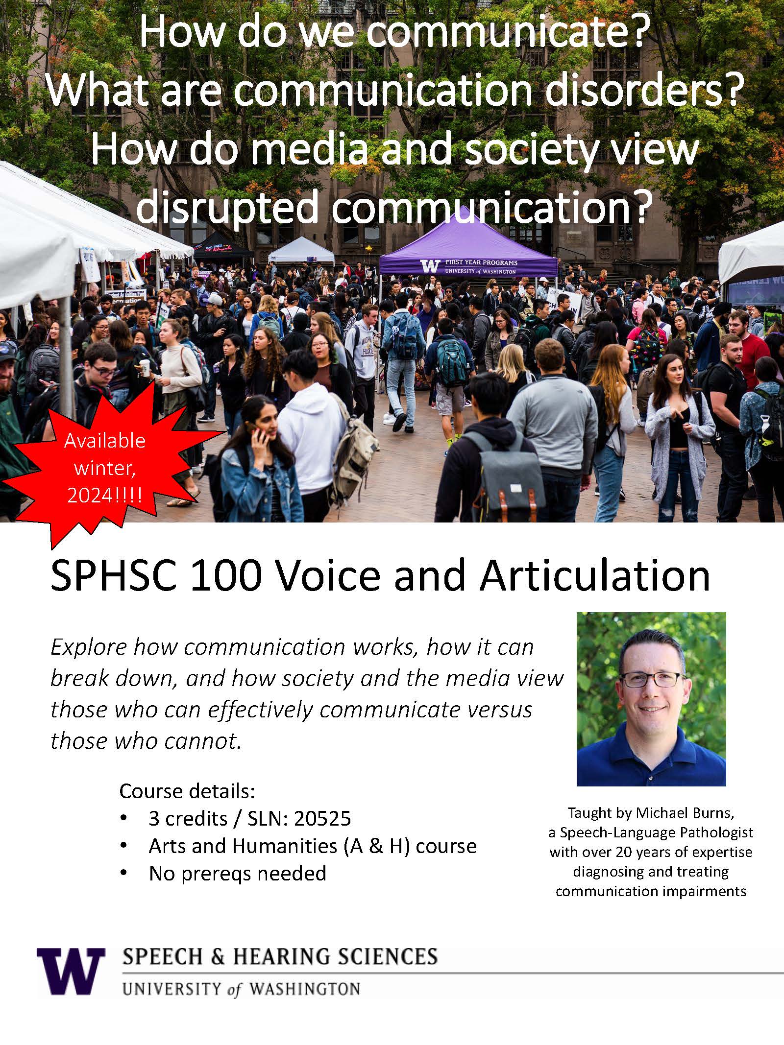 SPHSC 100 course flyer
