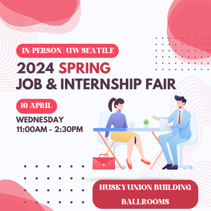 1080x1080 px Graphic - 2024 Spring Job & Internship Fair