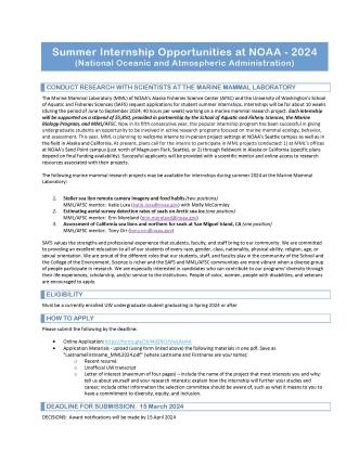 2024 NOAA Marine Mammal Lab Internship_RFS 2024 NOAA Marine Mammal Lab Internship_RFS