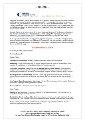Carnegie Gaither Junior Fellowship