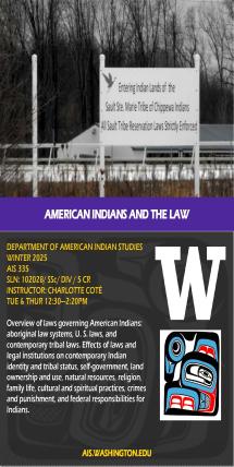 AIS 335 American Indian Law WIN 25