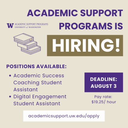 ASP Student Assistant Position Hiring Summer 2023 ASP Student Assistant Position Hiring Summer 2023