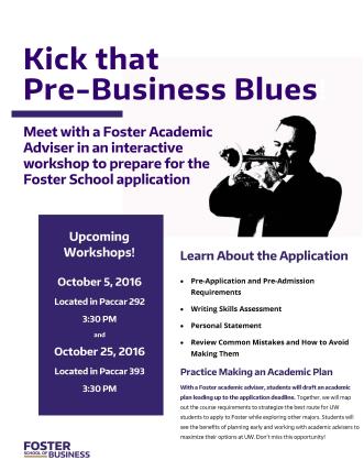 UW Foster School Pre-Business Workshops