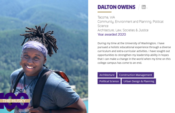 Dalton Owens on Husky 100