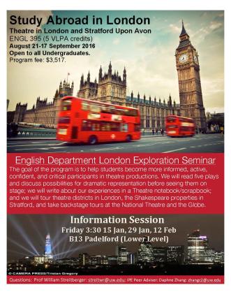 English Exploration Seminar in London Flyer