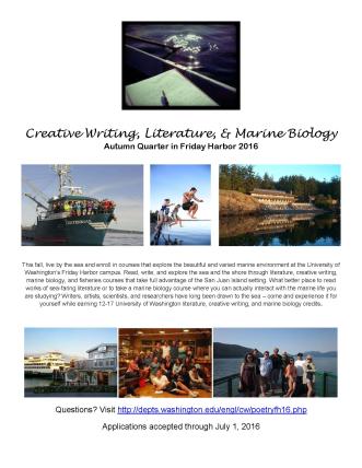 Literature and creative writing courses