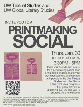 GLITS-TXTDS Printmaking Social Flyer