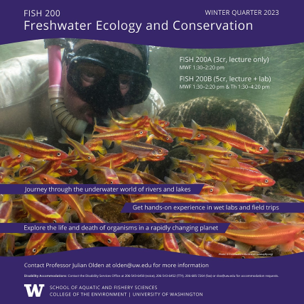 FISH 200 Freshwater Ecology and Conversation FISH 200 Freshwater Ecology and Conversation