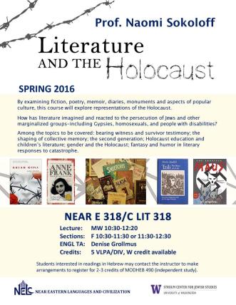 Literature and the holocaust course flyer