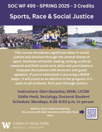 Sports, Race and Social Justice flyer Sports, Race and Social Justice flyer