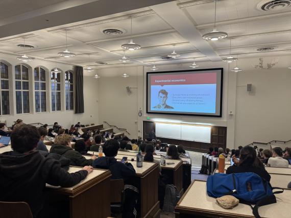 lecture was delivered by Professor Bart Wilson from Chapman University