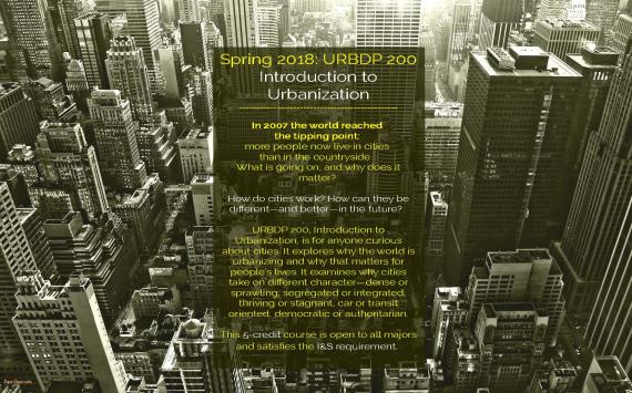 URBDP 200: Intro to Urbanization