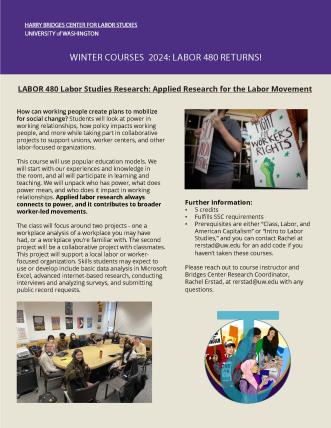 Winter 2024 LABOR 480 flyer