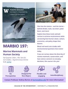 2026 Aut MARBIO 197 Marine Mammals and Human Society