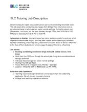 25-26 BLC English Tutoring Job 25-26 BLC English Tutoring Job