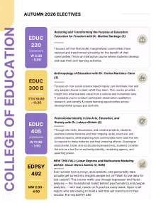 Education Courses Flyer