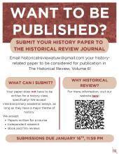 Historical Review at UW - Submissions Poster