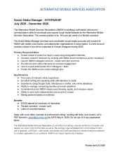 Intern Position Description - Social Media Manager