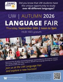 UW Language Fair AUT 2026 Flyer