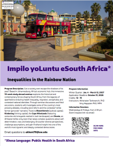 Winter 2027 South Africa Study Abroad Flyer