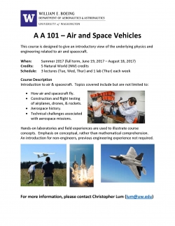 AA 101 - Air and Space Vehicles Flyer
