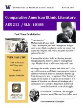 AES 212 - WIN 2017 - Comparative American Ethnic Literature