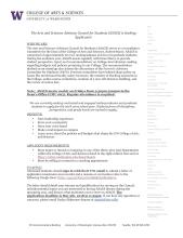 Apply for Arts&Science Advisory Committee for Students