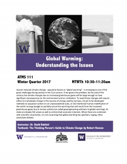 ATM S 111 - Global Warming - Course Flyer