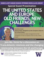 EU Diplomat Caroline Vicini at UW March 8, 2017 - Flyer