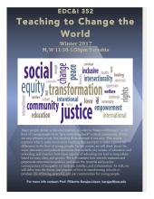 EDC&I 352: Teaching to Change the World