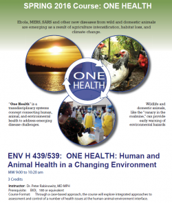 One Health Course Flyer