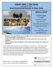 Flyer for Environmental Issues in East Asia Class
