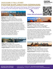 Flyer for Forster Exploration Seminars