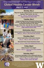 Global Health Career Week Program Flyer
