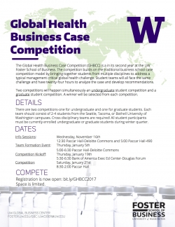 Global Health Business Case Competition One Page Flyer 2017