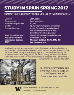 Communication Leon Spain Study Abroad Info Session