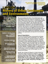 Flyer for L ARCH 454 History of Urban Landscapes and Environments
