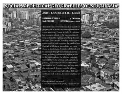 Flyer GEOG 436B/JSIS 485B - Social and Political Geographies of South Asia