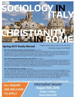Sociology in Italy: Christianity in Rome - Flyer