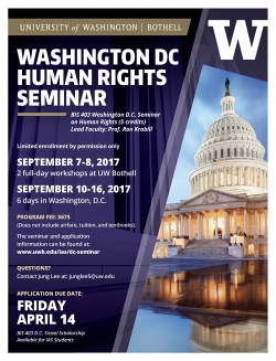 BIS 403 Washington D.C. Human Rights Seminar