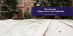 Winter Quarter 2017 Political Science Major Application