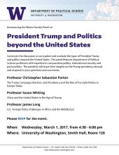 Winter 2017 Faculty Panel: Trump & Politics beyond the United States