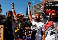 Protesting crowd