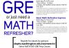 GRE/Basic Math Refresher Courses Flyer