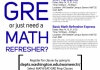 GRE/Basic Math Refresher Courses Flyer
