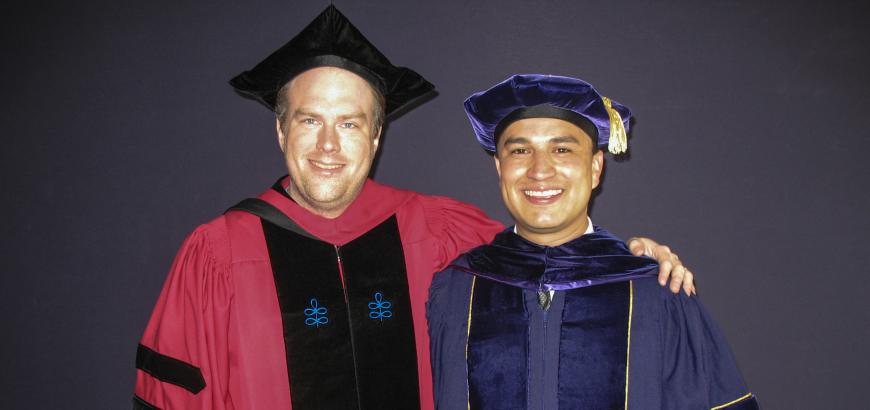 Prof. Christopher Adolph with new PhD Sergio Garcia