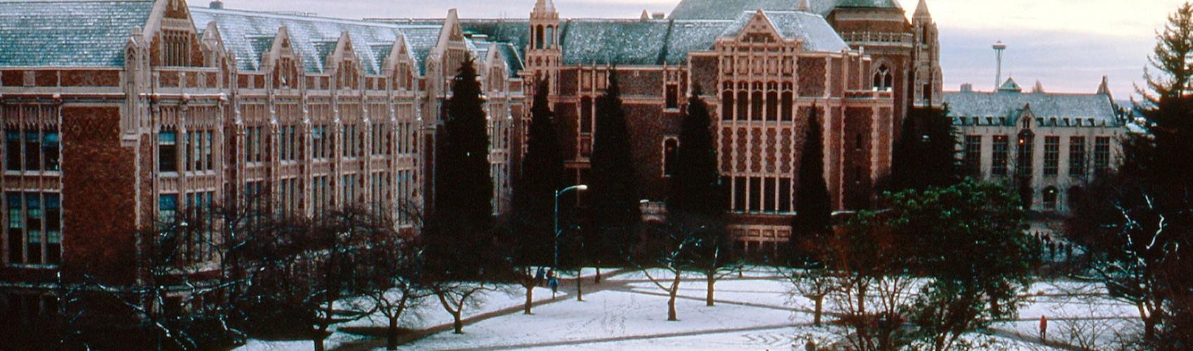 UW quad in winter