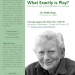 Dr. Peter Gray: What Exactly is Play? - Lecture Flyer 
